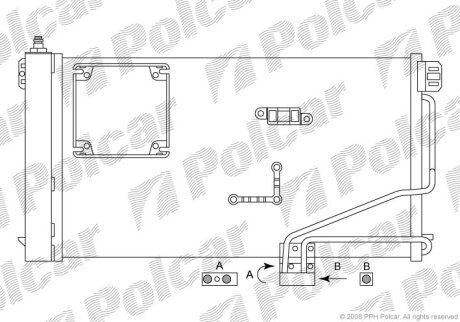 Радиатор кондиционера (Конденсатор) Polcar 5003K8C2S