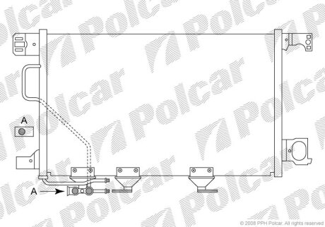 Радиатор кондиционера (Конденсатор) Polcar 5003K8C3S