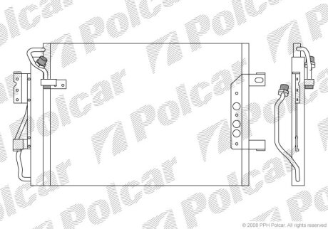 Радиатор кондиционера (Конденсатор) Polcar 5005K8C1