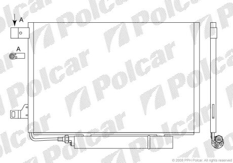 Радиатор кондиционера (Конденсатор) Polcar 5006K81X