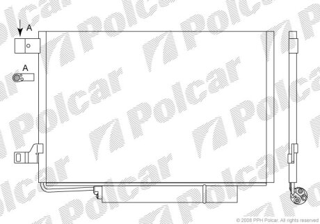 Радиатор кондиционера (Конденсатор) Polcar 5006K8C1