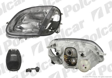 Фара основная левая Polcar 500709-E