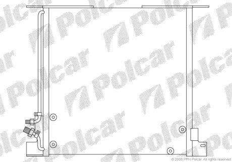 Радиатор кондиционера (Конденсатор) Polcar 5012K8C1