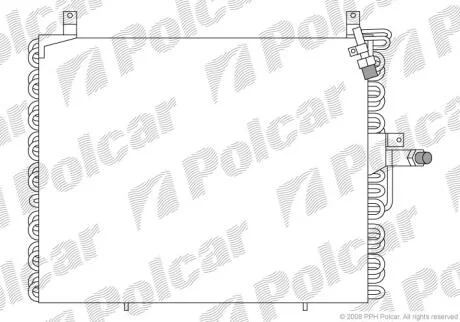 Радиатор кондиционера (Конденсатор) Polcar 5014K8A4