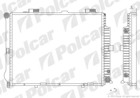 Радиатор охлаждения двигателя Polcar 501508-9