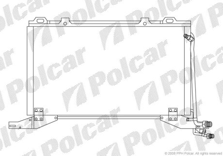 Радиатор кондиционера (Конденсатор) Polcar 5015K8C3