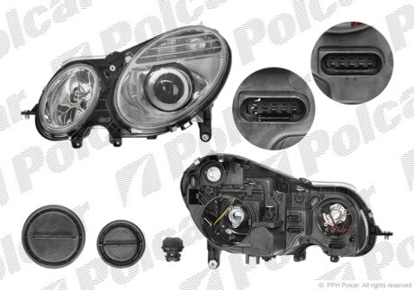 Фара основная правая Polcar 501710-E