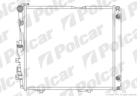 Радиатор охлаждения двигателя Polcar 502408A0