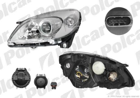 Фара основная правая Polcar 5035102U