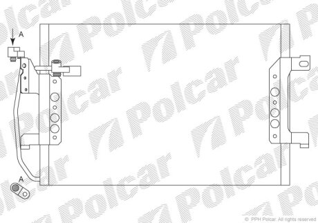 Радиатор кондиционера (Конденсатор) Polcar 5038K8C1