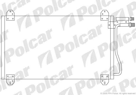 Радиатор кондиционера (Конденсатор) Polcar 5062K8C1S