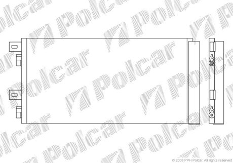 Радиатор кондиционера (Конденсатор) Polcar 5101K8C1