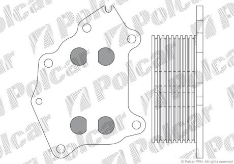 Радиатор масляный Polcar 5102L8-1