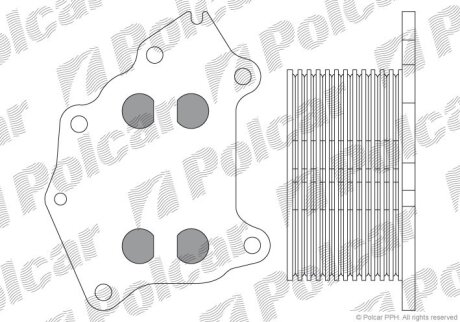 Радиатор масляный Polcar 5102L8-2