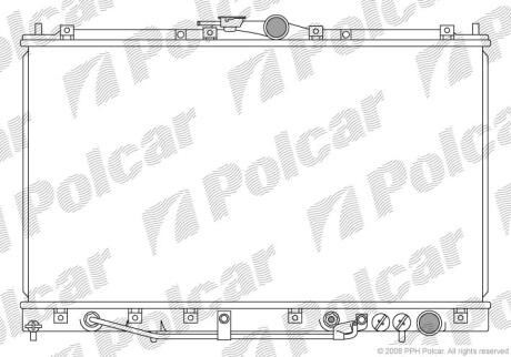 Радиатор охлаждения двигателя Polcar 520708-2