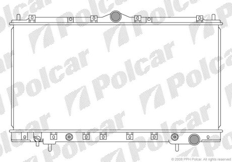Радиатор охлаждения двигателя Polcar 520908-2