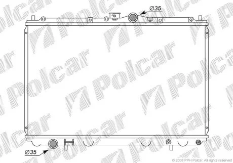 Радиатор охлаждения двигателя Polcar 521008-1