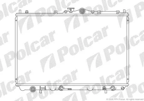 Радиатор охлаждения двигателя Polcar 521008-2