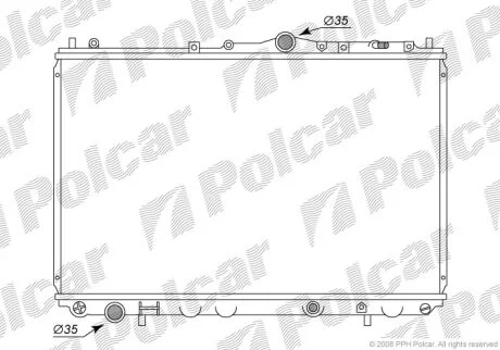 Радиатор охлаждения двигателя Polcar 521008-3