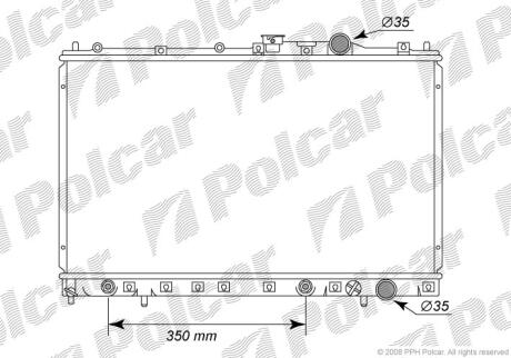 Радиатор охлаждения двигателя Polcar 522008-5