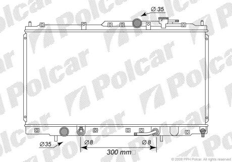 Радиатор охлаждения двигателя Polcar 522308-1