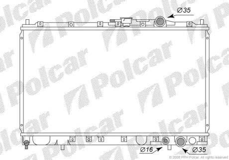 Радиатор охлаждения двигателя Polcar 5230081K
