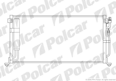 Радиатор кондиционера (Конденсатор) Polcar 5231K8C2