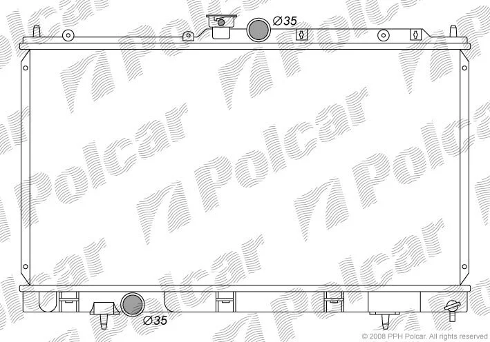 Радиатор охлаждения двигателя Polcar 5233082K (фото 1)