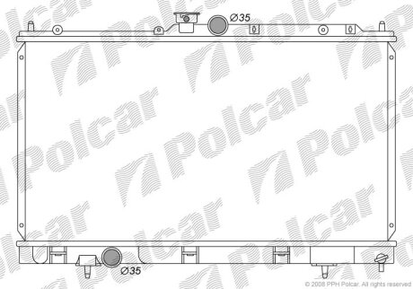 Радиатор охлаждения двигателя Polcar 5233082K