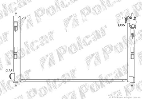 Радиатор охлаждения двигателя Polcar 5234081K