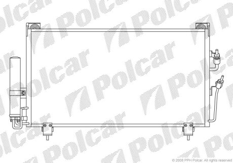 Радиатор кондиционера (Конденсатор) Polcar 5265K8C1