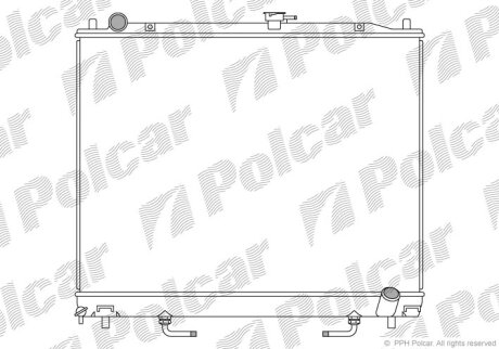 Радиатор охлаждения двигателя Polcar 527408-3