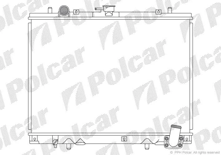 Радиатор охлаждения двигателя Polcar 527708-1 (фото 1)
