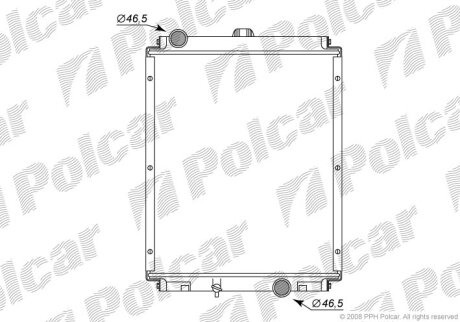 Радиатор охлаждения двигателя Polcar 529508-1