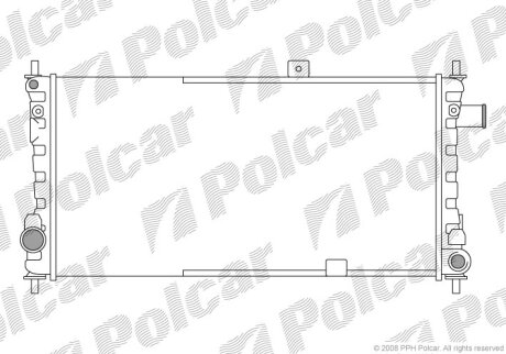 Радиатор охлаждения двигателя Polcar 5504083