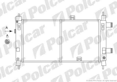 Радиатор охлаждения двигателя Polcar 550508-0