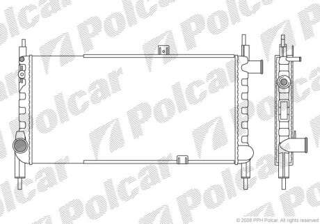 Радиатор охлаждения двигателя Polcar 550508-1