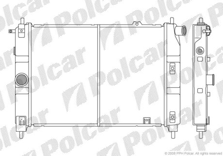 Радиатор охлаждения двигателя Polcar 550508-5