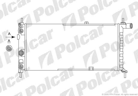 Радиатор охлаждения двигателя Polcar 550508-9