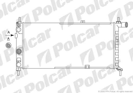 Радиатор охлаждения двигателя Polcar 550508A4