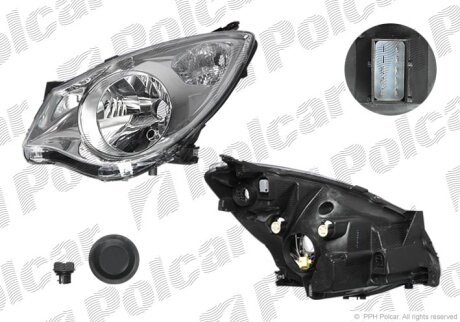 Фара основная левая Polcar 550609-E