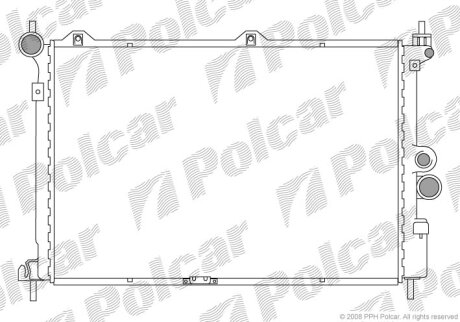 Радиатор охлаждения двигателя Polcar 550708-4