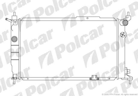 Радиатор охлаждения двигателя Polcar 550708-5