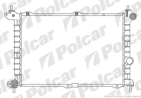 Радиатор охлаждения двигателя Polcar 550708-8