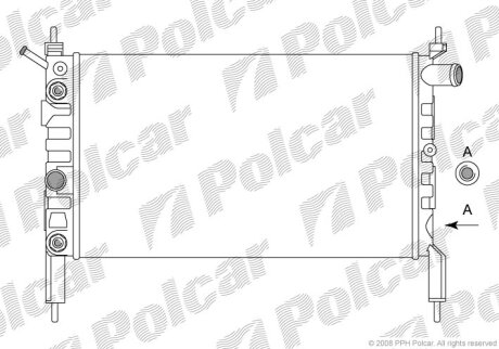 Радиатор охлаждения двигателя Polcar 550708