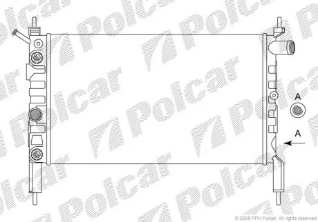 Радиатор охлаждения двигателя Polcar 550708