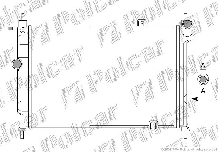 Радиатор охлаждения двигателя Polcar 550708A3 (фото 1)