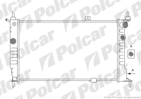 Радиатор охлаждения двигателя Polcar 550708A5