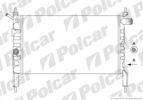 Радиатор охлаждения двигателя Polcar 550708B1