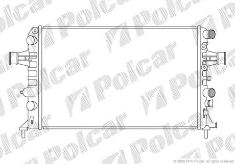 Радиатор охлаждения двигателя Polcar 550808-0